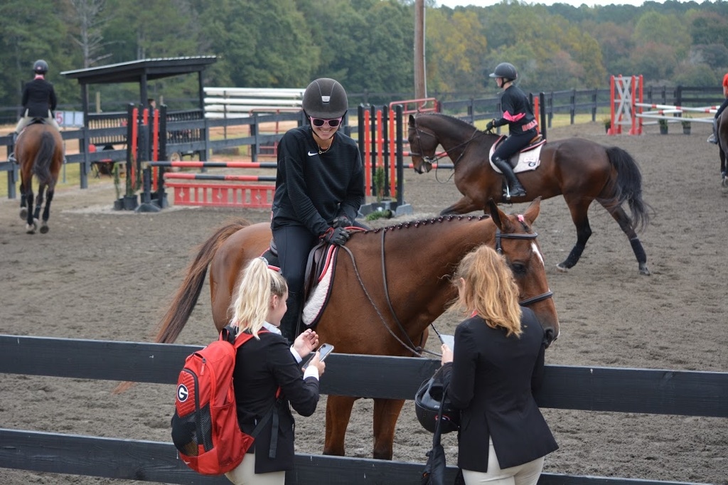 Alexa competing in equestrian