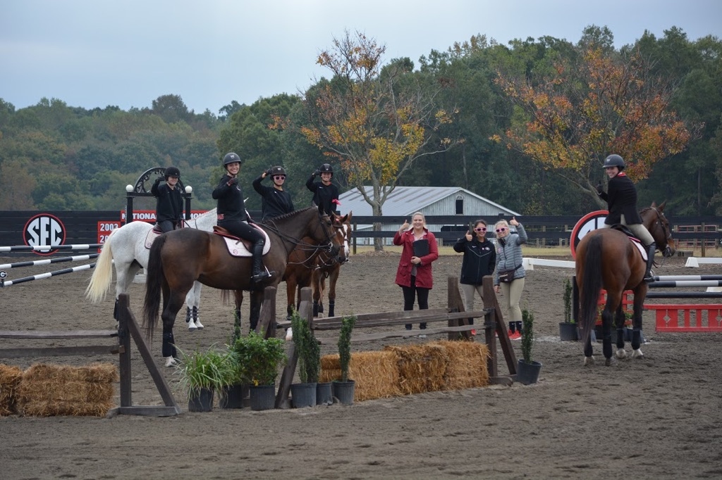 Alexa competing in equestrian