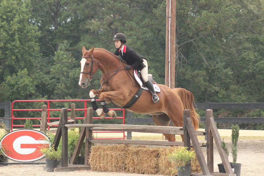 Alexa competing in equestrian